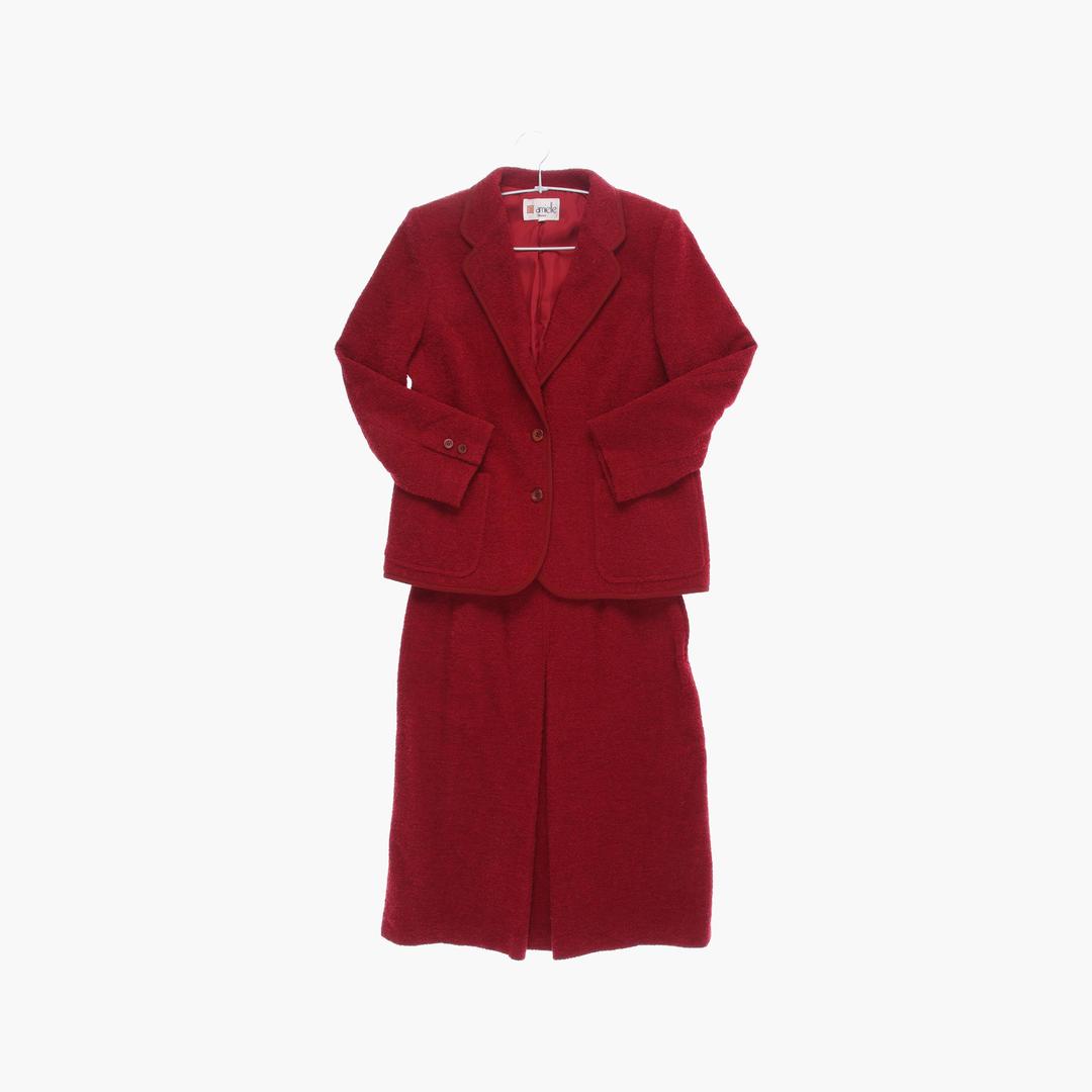 울 투피스 모직 블레이저 여자 XL