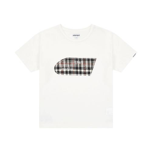 1/2 ROUX BASE SCHOOL EAT THE LAND CHECK TEE (BLACK)