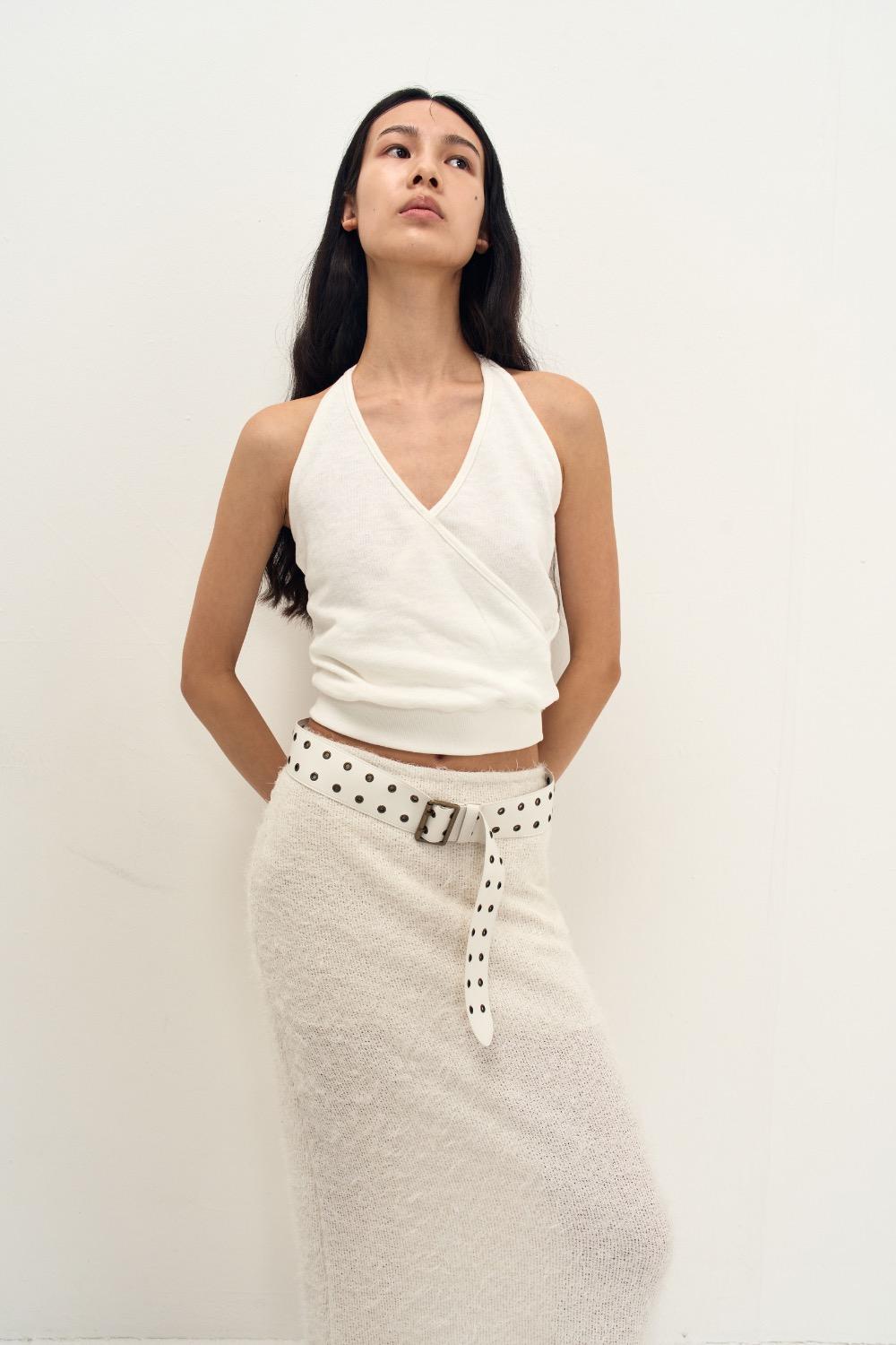 Cotton string sleeveless (white)
