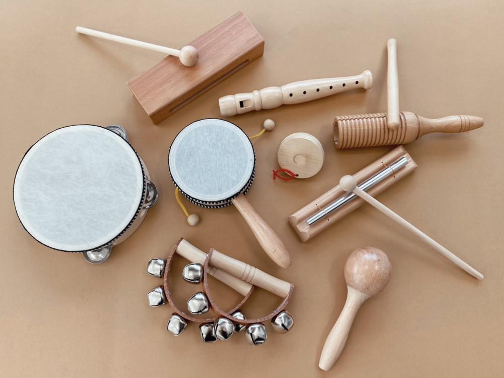 쥬니케이 프리미엄 유아악기세트 원목리듬악기 어린이놀이 청각발달 리듬감발달 자연의소리