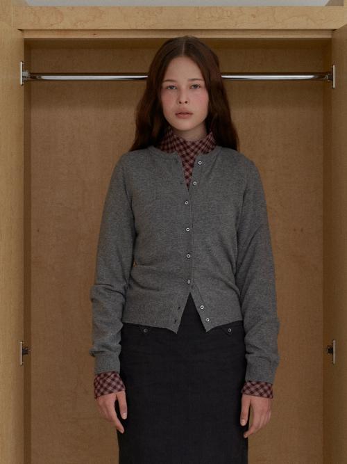 랜덤노이즈(RANDOM NOISE)  메리노 울 블렌드 가디건_그레이 - 사이즈 & 후기 | 무신사