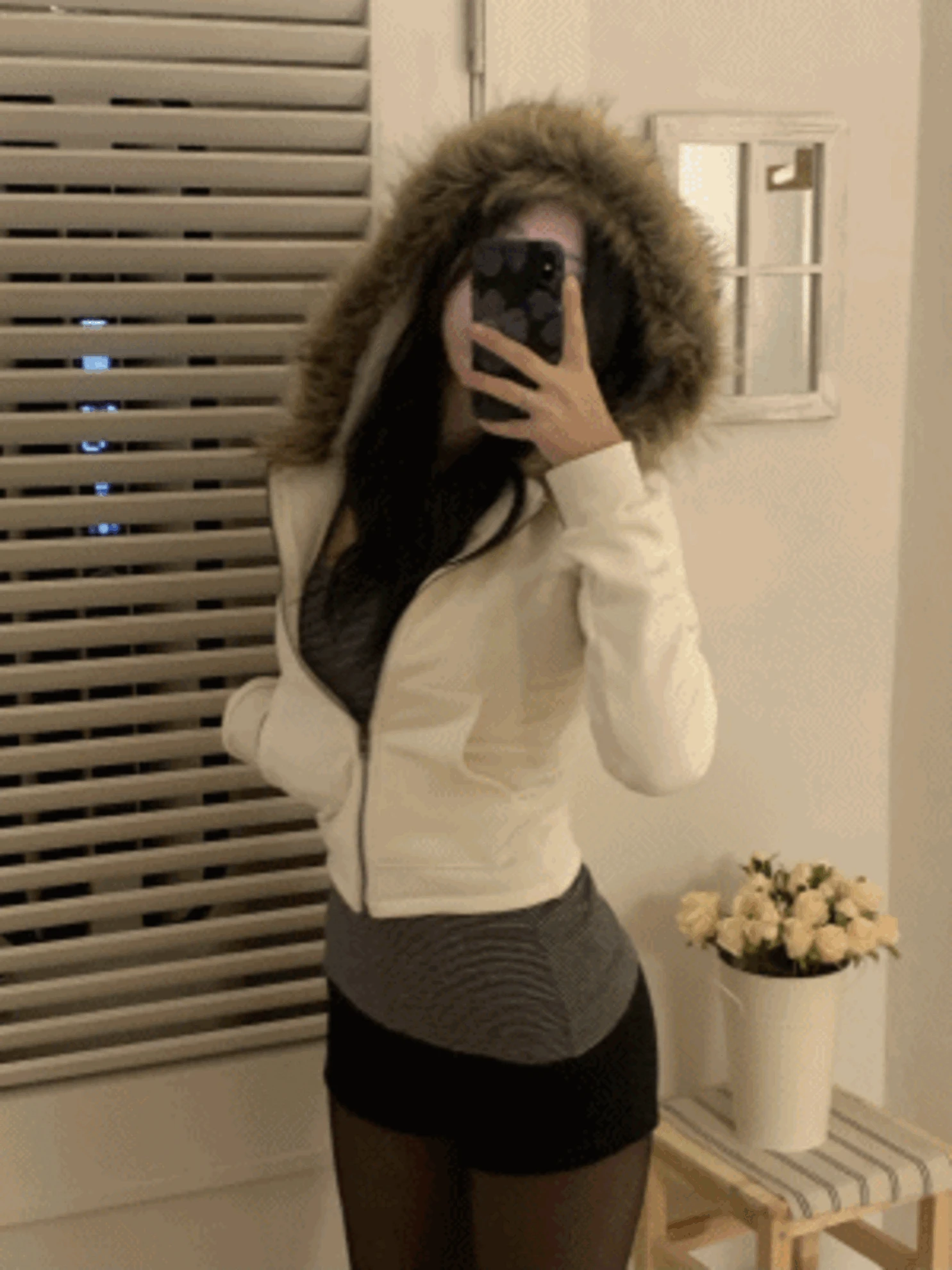 [핏보장/전체기모] 지젤 퍼 후드집업 퍼자켓 기모후드집업 (3col)