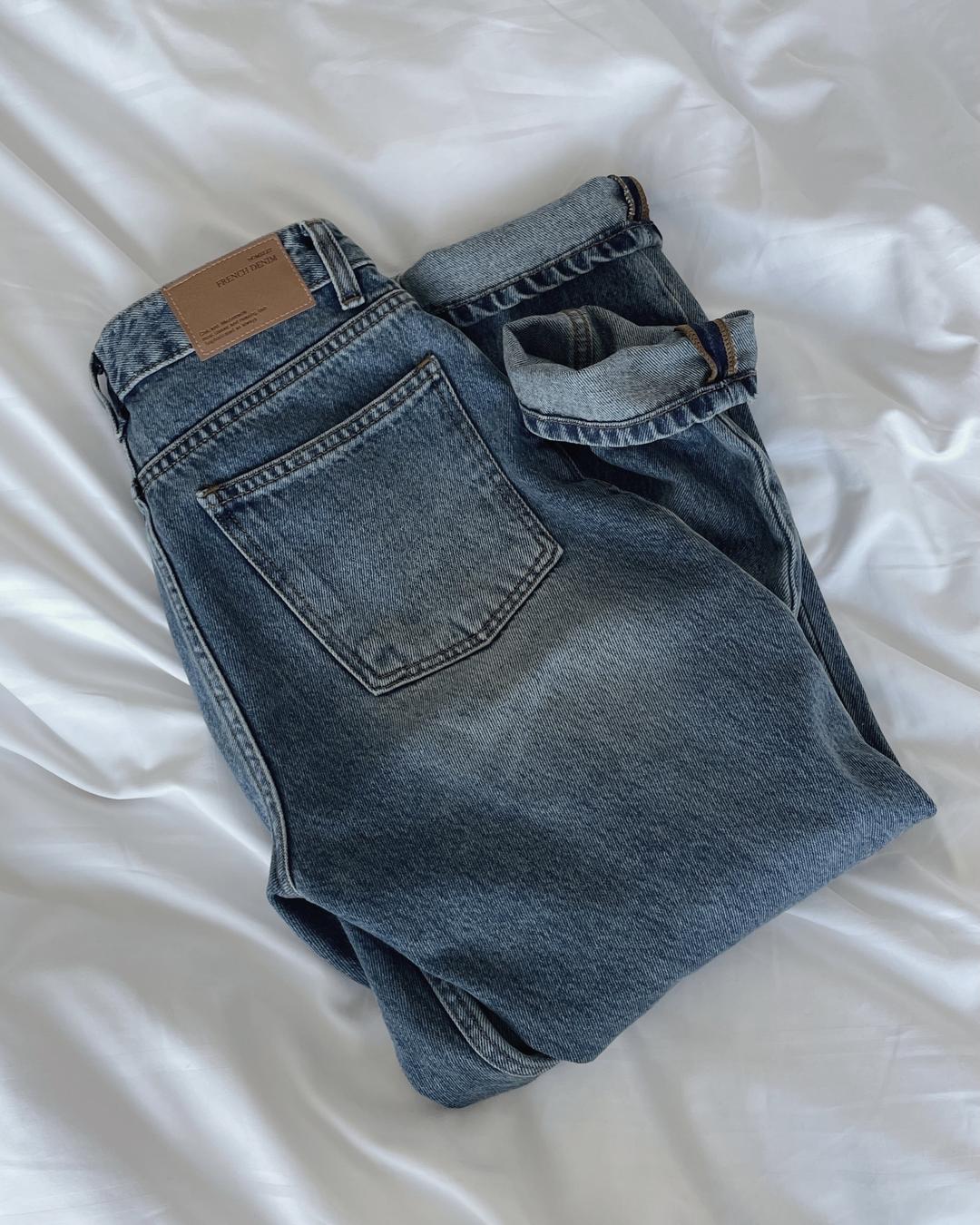 Bonn straight washed denim