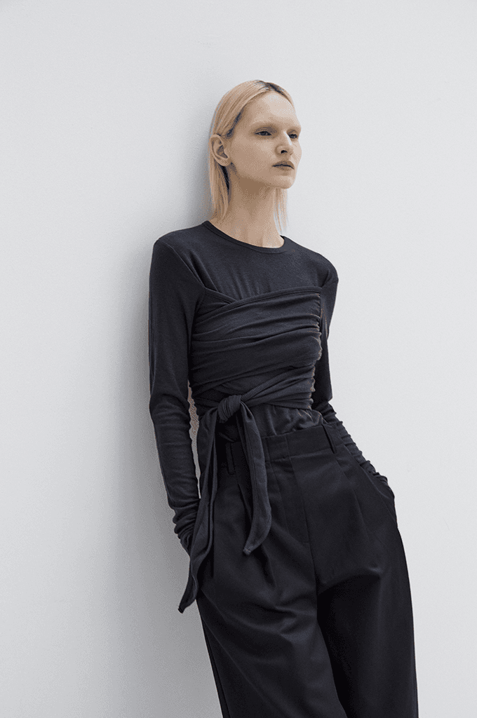 Strap golgi top(Deep Charcoal)