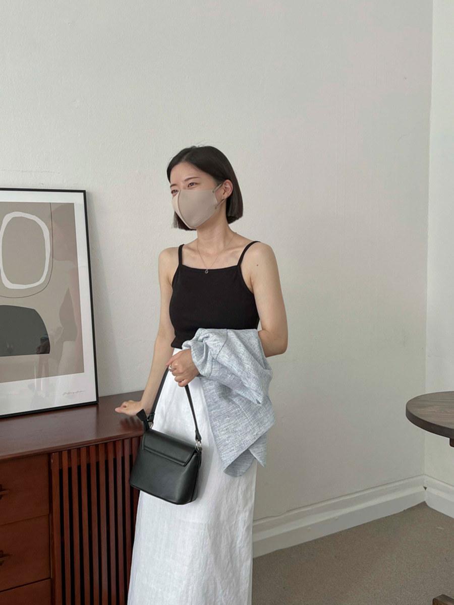 [키작녀]캐리 파임없는 스퀘어넥 이너 나시티[5color]