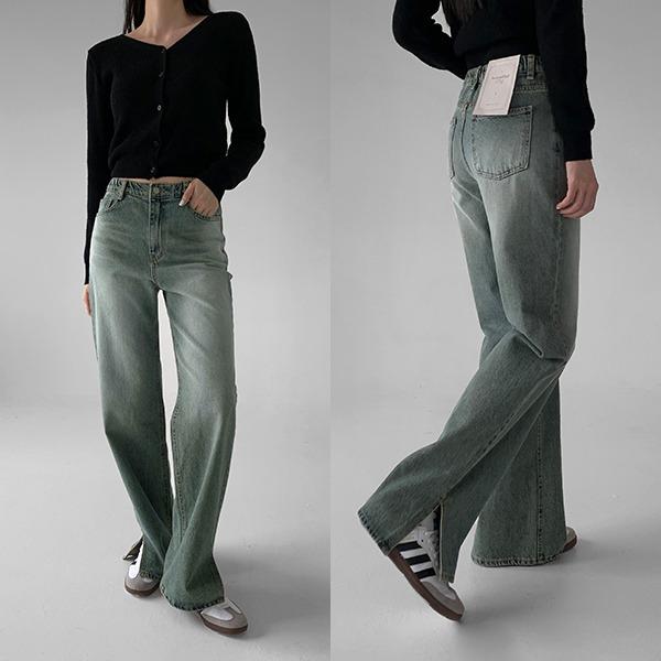 [174]키큰여자바지vol.556*밴딩슬릿데님팬츠