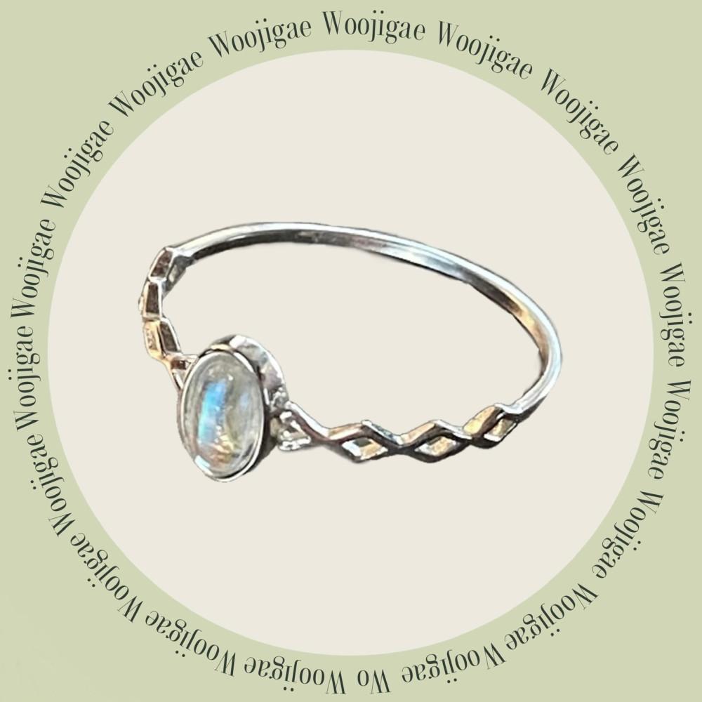 우지개 유기견 유기묘 유기동물 후원 실버 오팔 반지