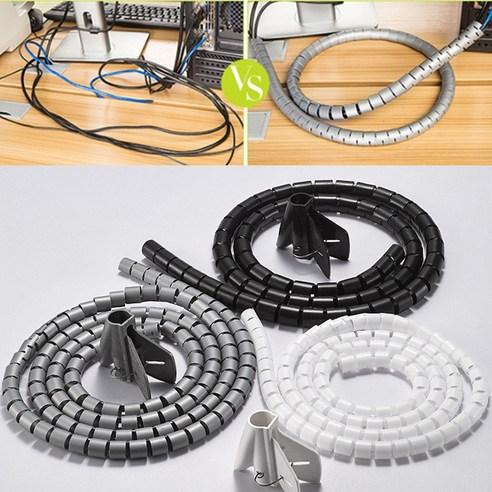 봄햇살 여러가닥 전선을 한번에 깔끔하게 케이블 정리 커버 매직 케이블 깔끔한 전선정리 컴퓨터 선정리 랜선 고정 클립 16mm 22mm 28mm - 케이블정리소품 | 쿠팡