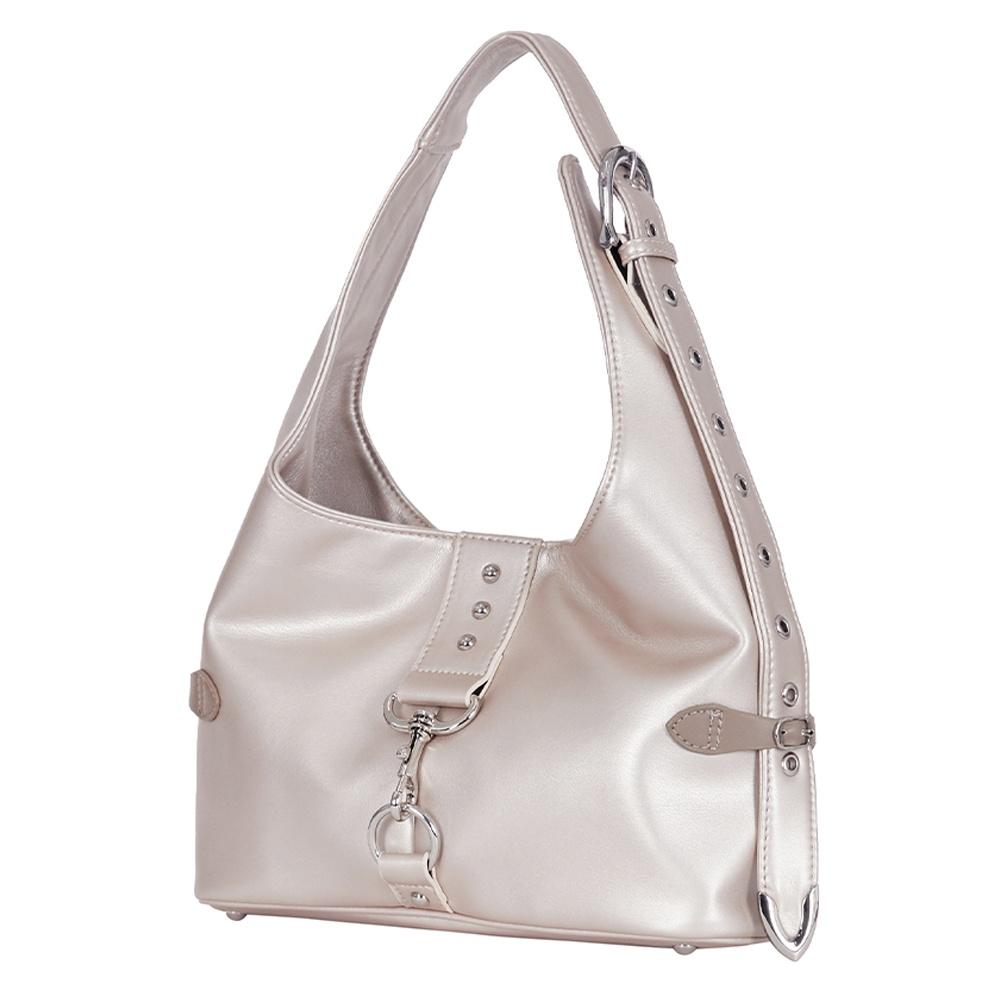 Blanche Hobo bag-Glossy Cream