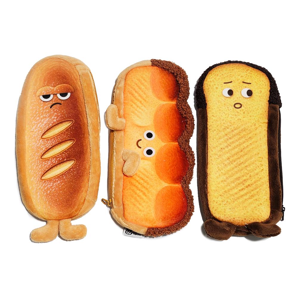 토코샵 식빵 캐릭터 빵형제 브레드 필통 파우치 필기구 수납 23cm