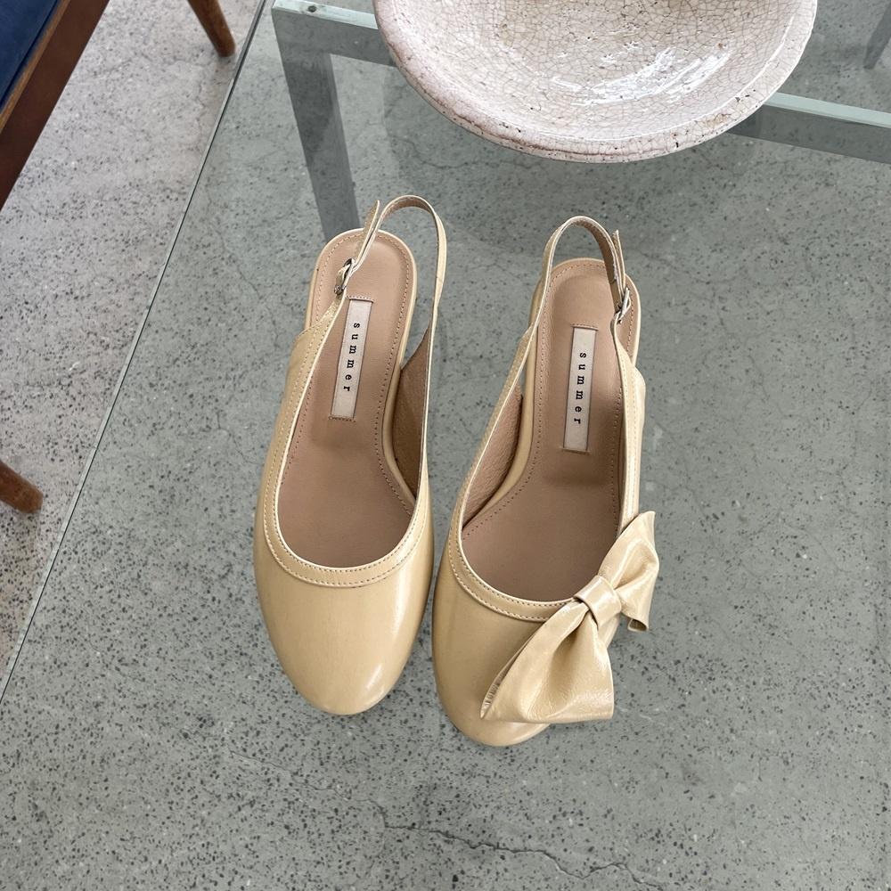 Egg Mold Slingback Flat -1 Ribbon