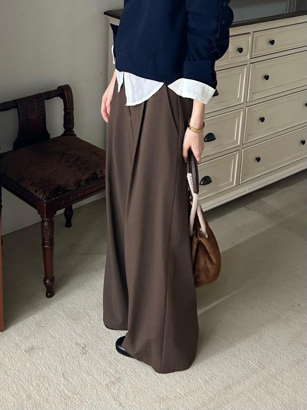 르아르디 fw 르디 모브 팬츠 (오피스룩가능 가을 고급스러워 와이드 바지)