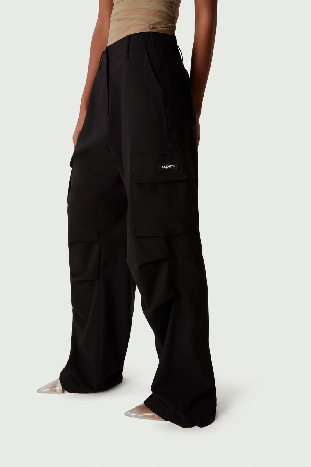 Tailored Wide Leg Cargo Pants - 36