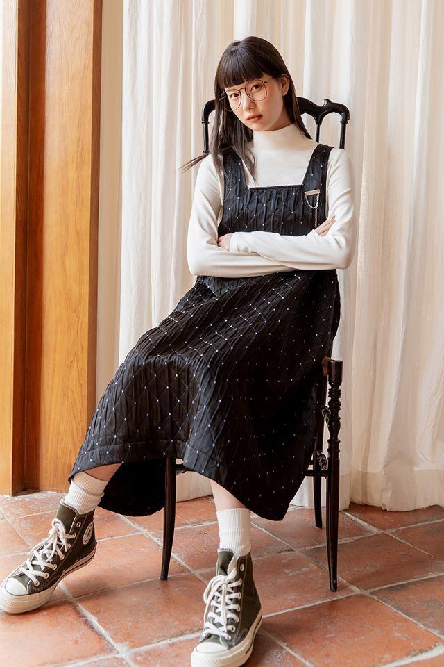 DEER&FLYER 택스처 서스팬더 원피스 (2 디자인)