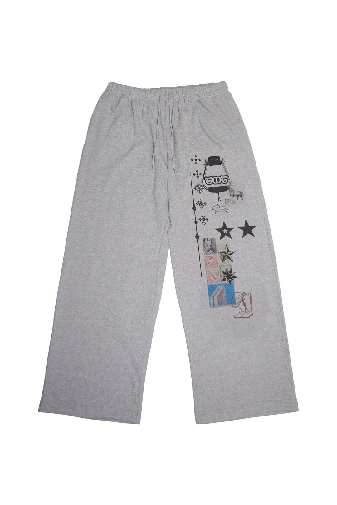 [11/22 Delivery] PRINTED WAFFLE PANTS (GREY)