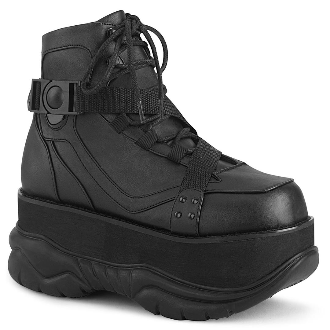 Neptune-181 - Black Vegan Leather / 4