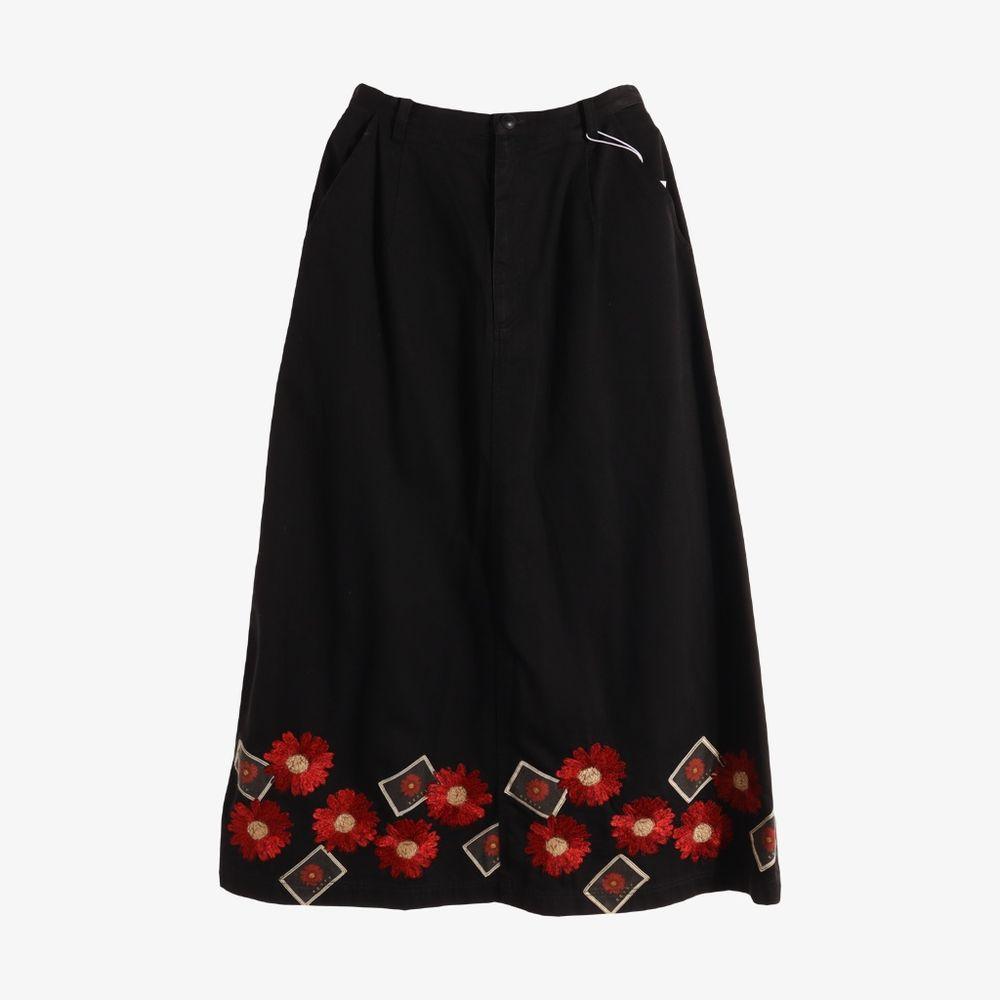 KETTY 코튼 100% 프린팅 롱스커트 M