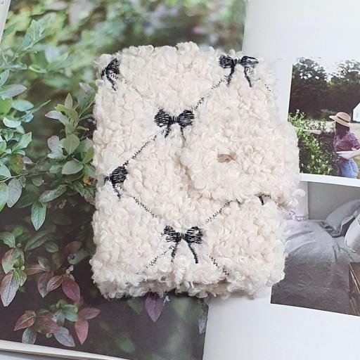 뽀송이 리본 만년핸드메이드 6공다이어리