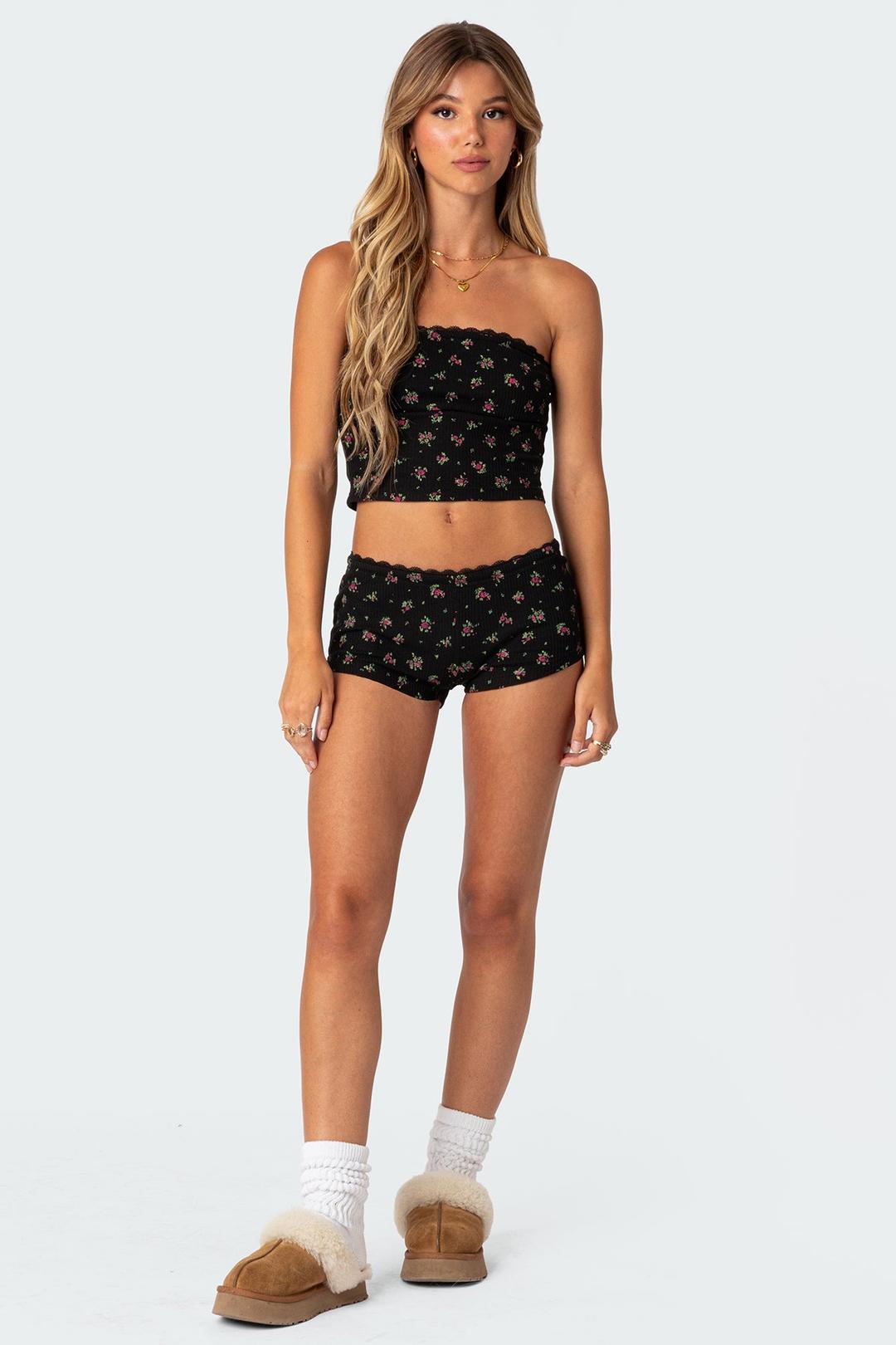 Aislinn Printed Waffle Shorts - MIX / XS