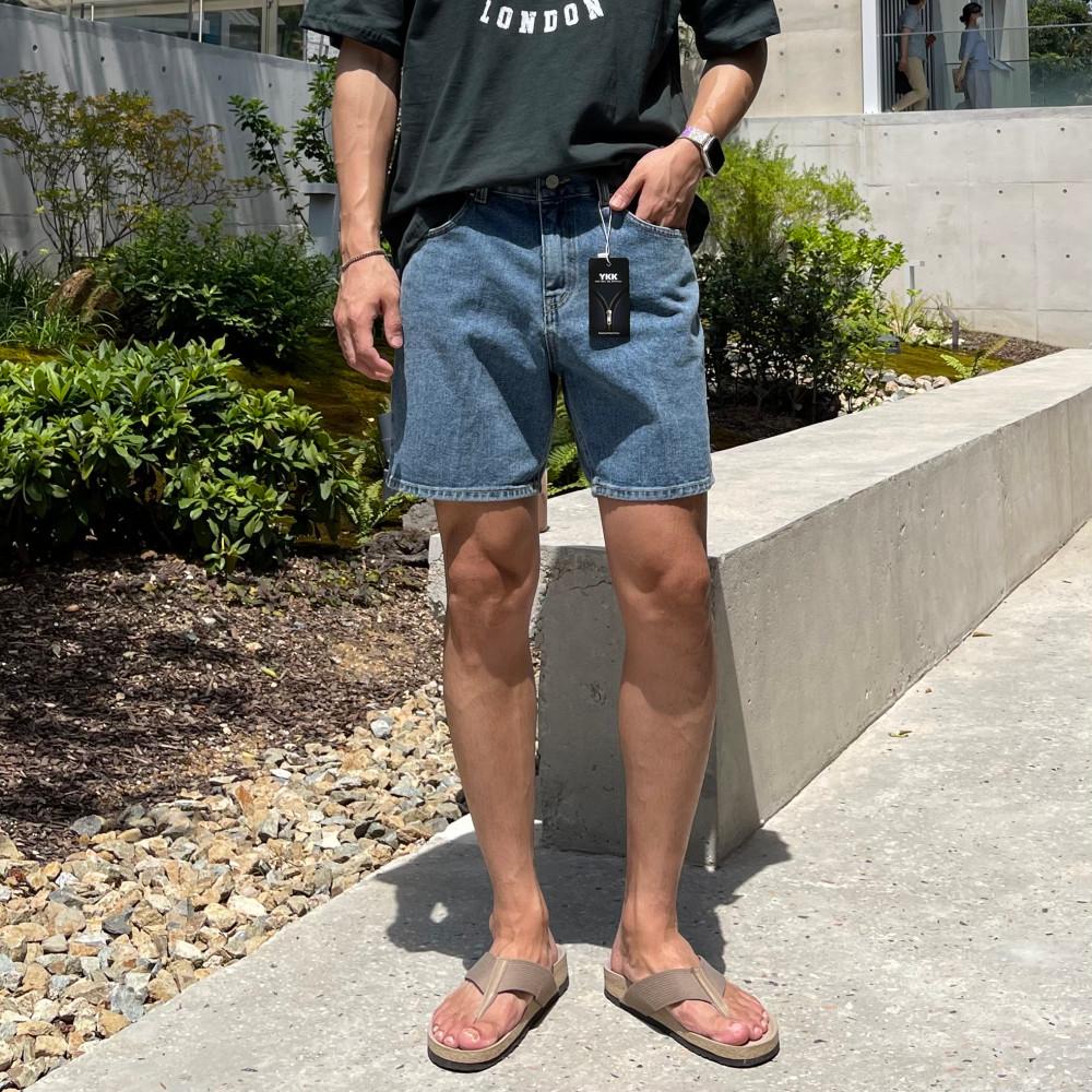 (D-212)데일리 스탠다드 하프 데님팬츠 (5color)