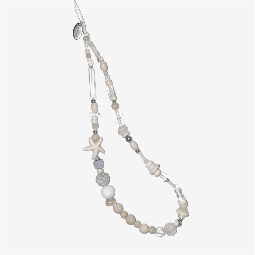 오무무 OMUMU 불가사리와 꽃 폰스트랩 자개 원석 스트랩 키링