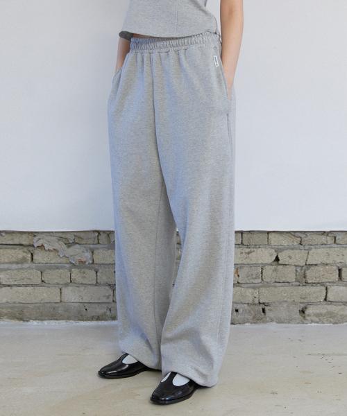 RS String Wide Sweat Pants Melange Gray