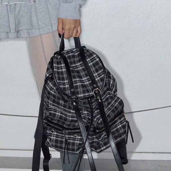 Double Belted Moto Backpack (CHECK)