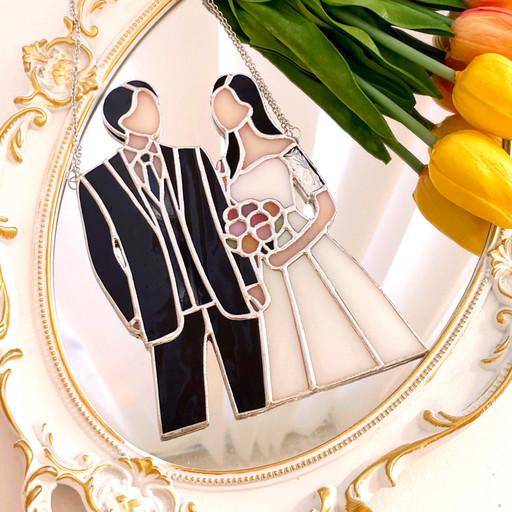 스테인드글라스 웨딩썬캐쳐 인물썬캐쳐