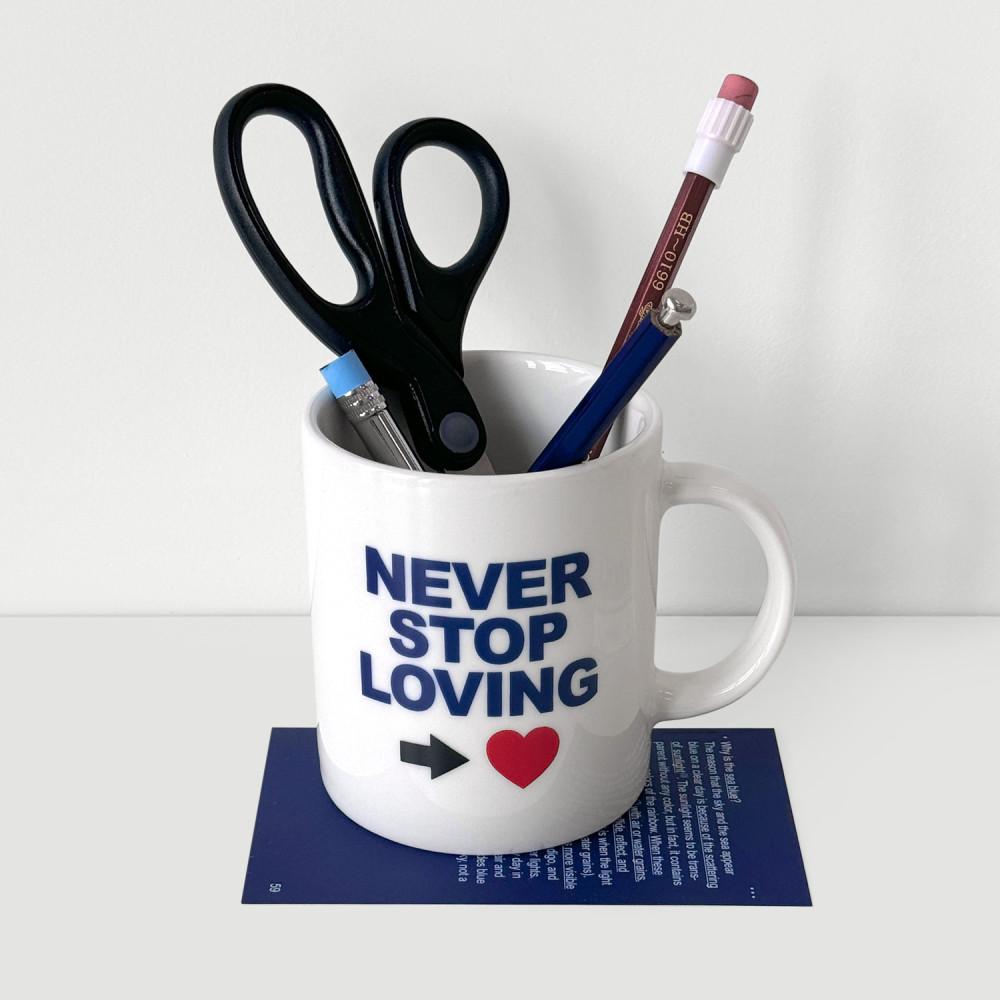 never mug 머그 머그컵 뉴욕 기념품 연필꽂이 인테리어 소품 홈카페 커플컵 집들이선물 375ml