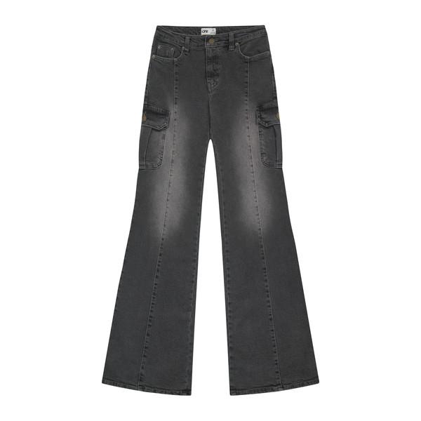 Cargo Bootcut Jeans - Black