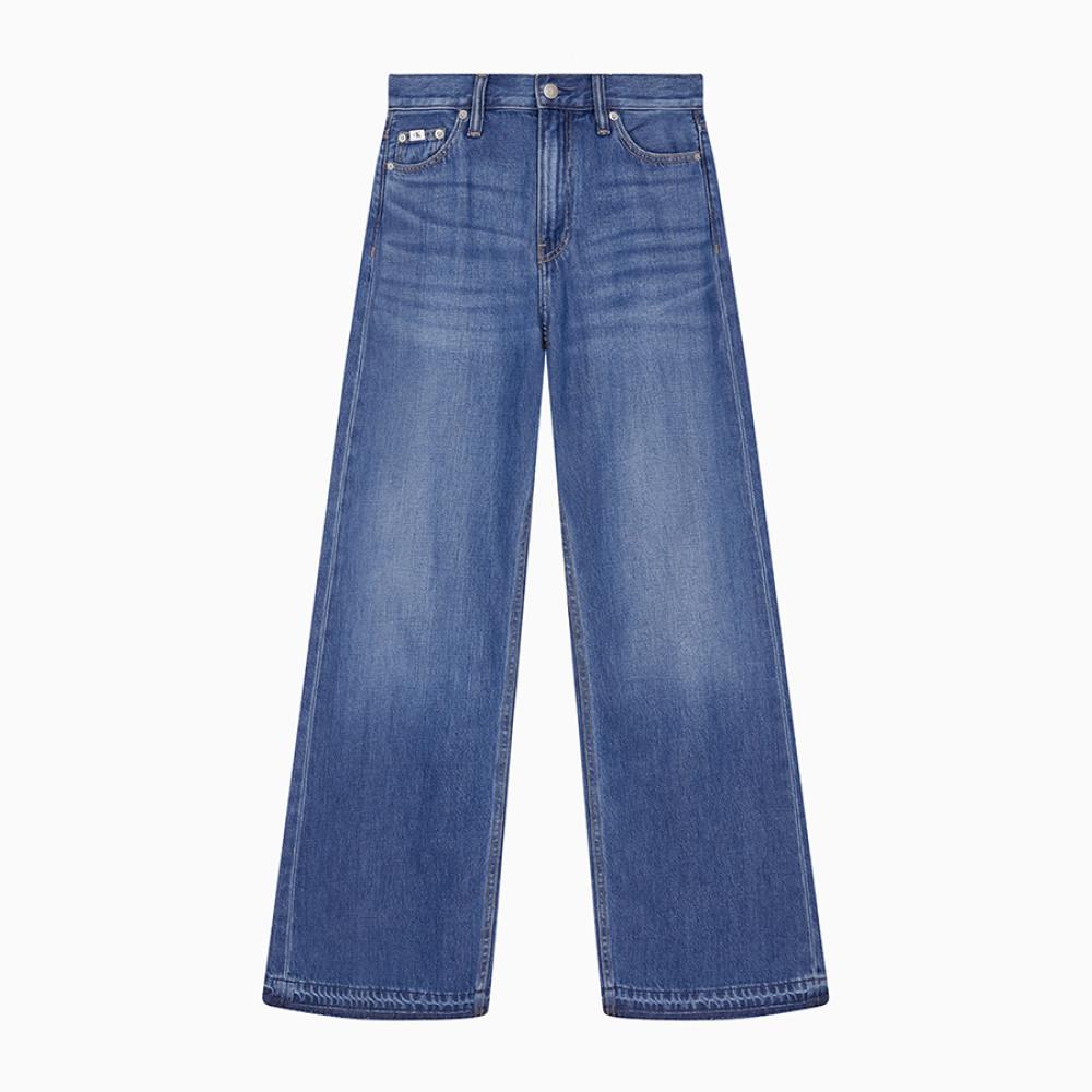 여성 하이라이즈 와이드핏 에코 쿨 데님 J224085/캘빈클라인 진