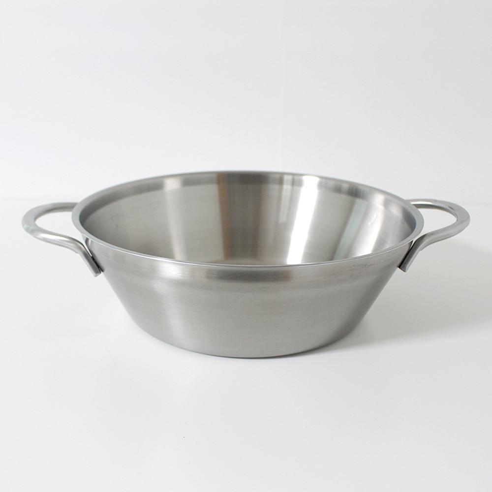스텐 통3중 샤브샤브냄비 24cm 양수 국수 깊은 전골냄비 인덕션 업소용 칼국수