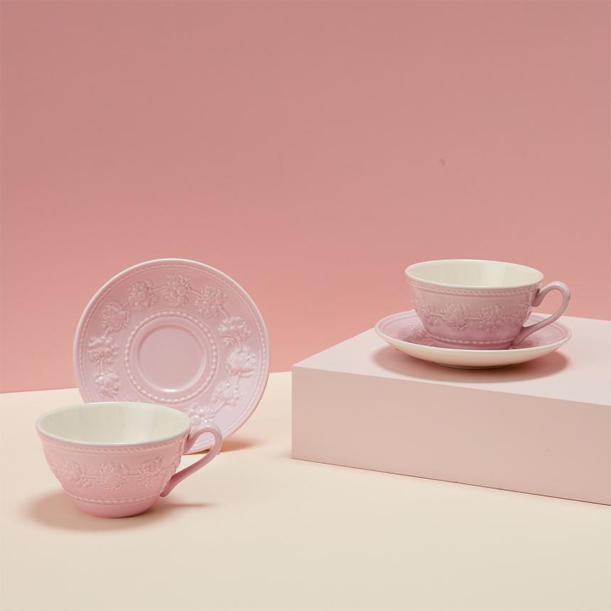 페스티비티 커피잔 2인조 (핑크)