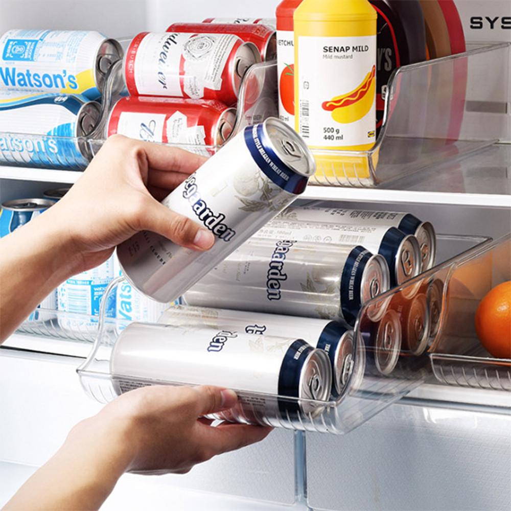 냉장고 정리 수납 캔맥주 음료수 트레이 바스켓 레드캣