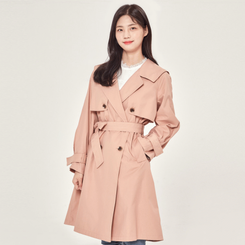 봄컬러 여성형 트렌치코트