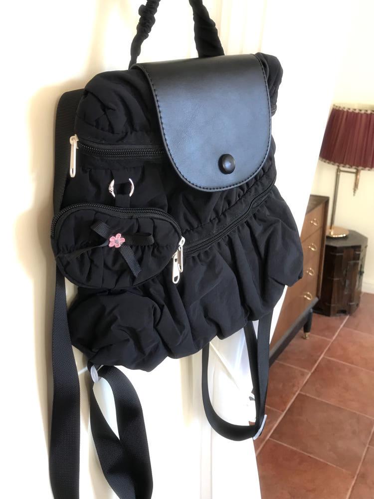 데이지 포켓 키링 셔링 미니 백팩