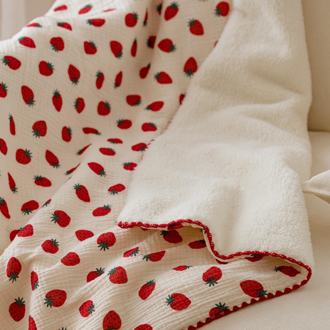 딸기 거즈극세사 블랭킷 (3 size)