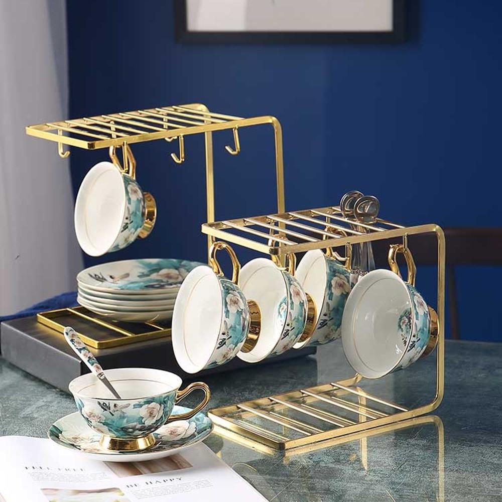 유리컵거치대 물컵걸이 커피잔걸이 골드 컵꽂이 찻잔정리