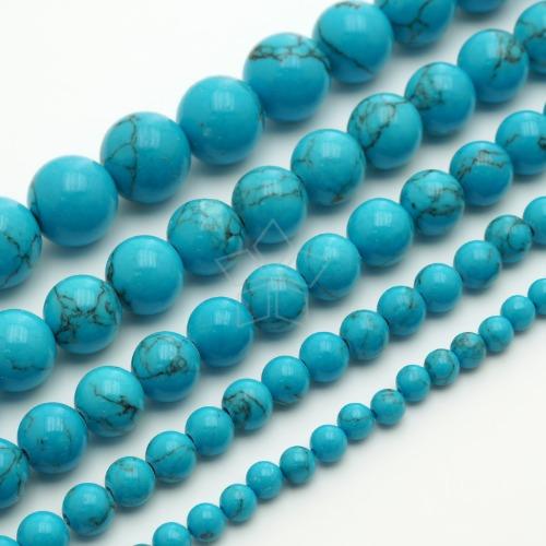 GEM24-터키석 라운드 3mm - 12mm 사이즈선택(반줄)