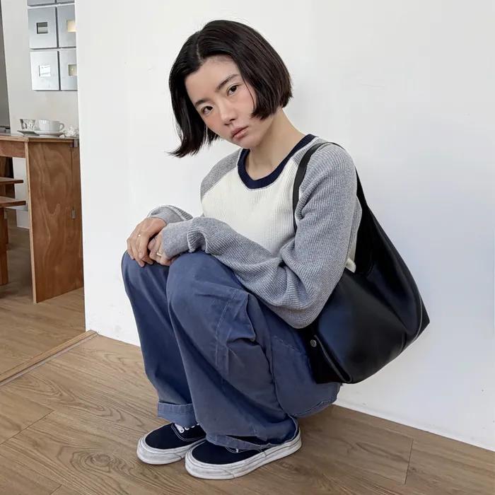 SIAC3076 Lambskin Flow Bag M_Black