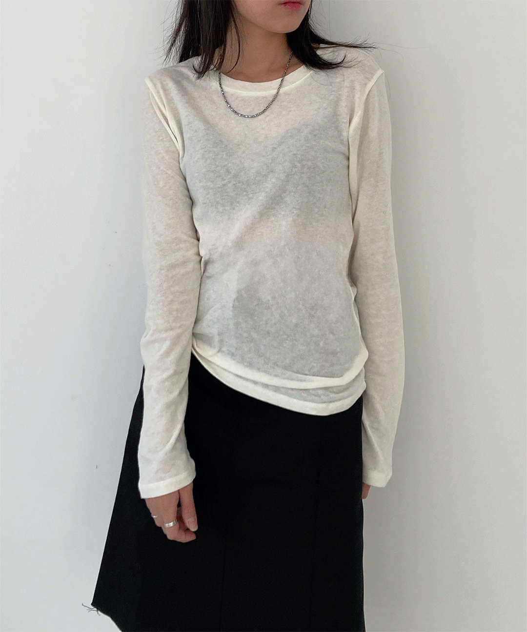 소프 라운드 앙고라 티셔츠(2color)