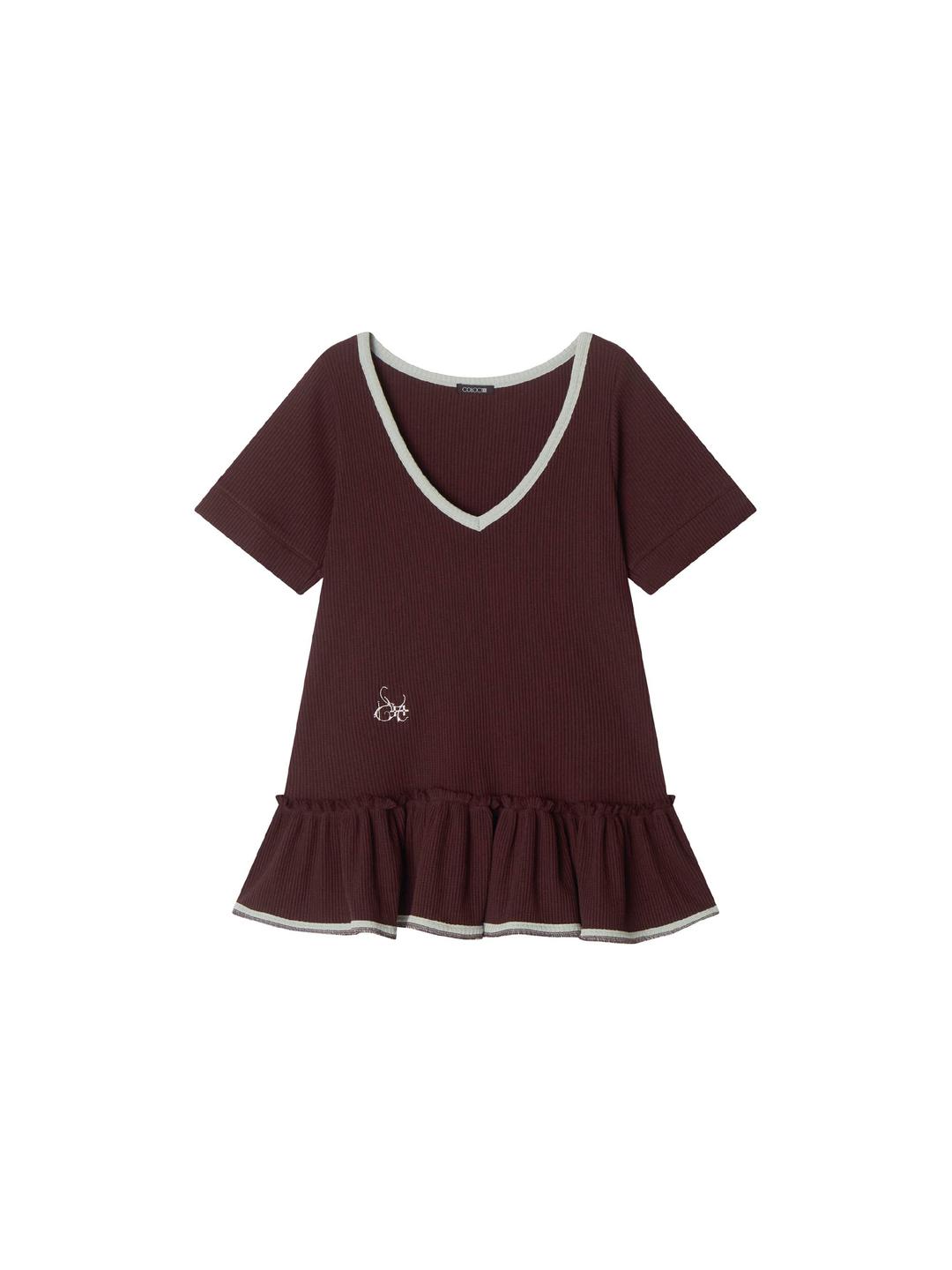 CORTE TOP DRESS WINE & MINT