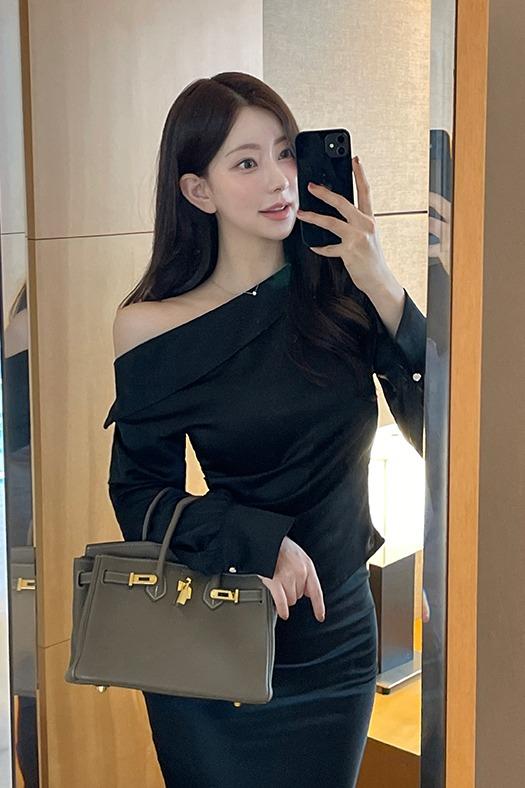 (수입)라비에르 새틴 투피스