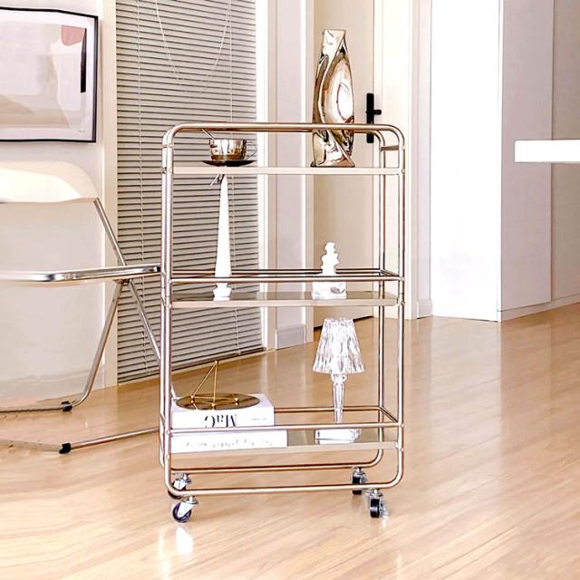 미드센추리 트롤리 스테인레스 이동식 철제 심플 모던 카트 주방 왜건 웨건