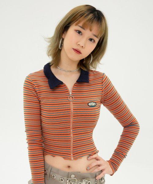 (W) LOIRE ZIP-UP - DEEPORANGE