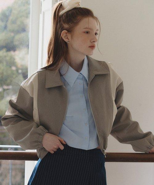 심포니 바시티 봄버 자켓 ( 그레이 )