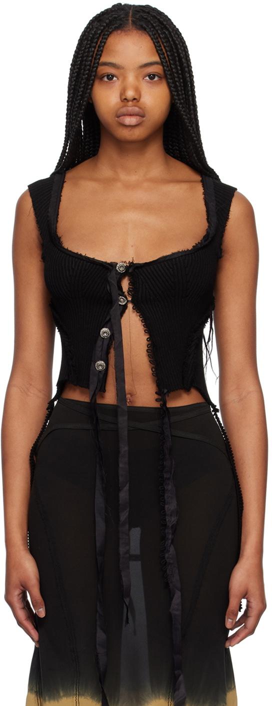 Hyein Seo Black Slash Camisole