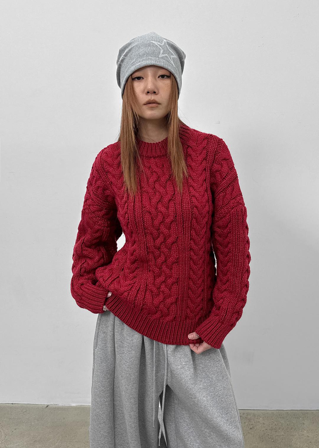 알네 케이블 니트