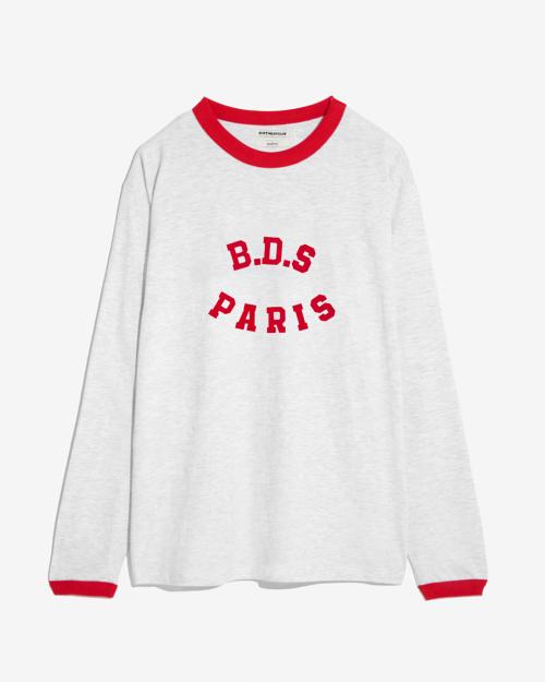 벌스데이수트(BIRTHDAYSUIT)  RINGER T-SHIRT L/S (MELANGE GREY) - 사이즈 & 후기 | 무신사