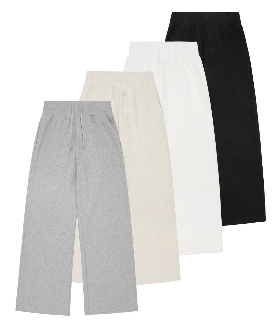 W 베이직 하이웨스트 스웨트 팬츠 (4colors)